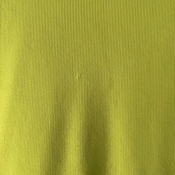 ZIANI COUTURE - Lime Green Ribbed Top with Silver Square Accents on Sleeves - Picture 7 of 7